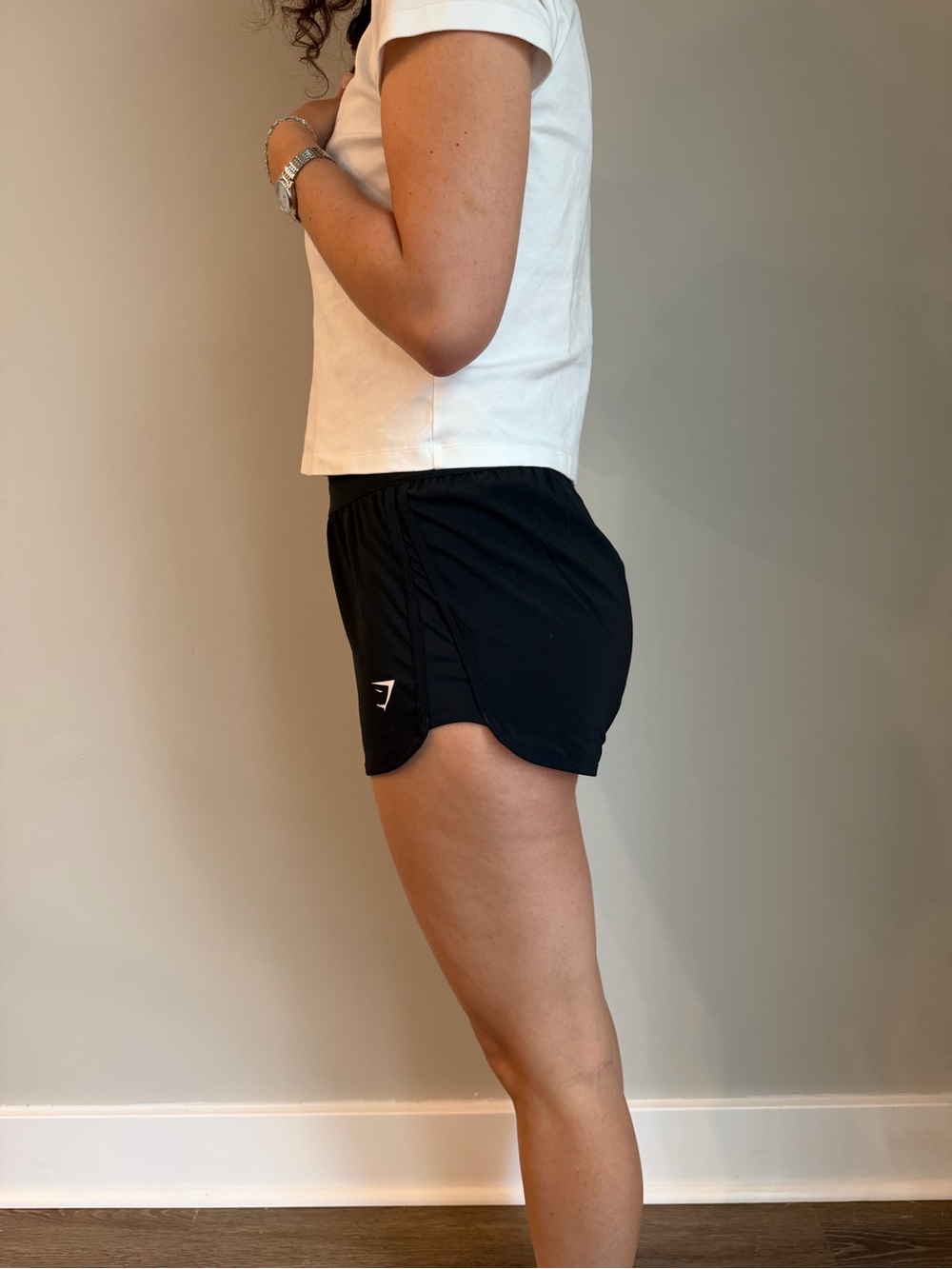 Gymshark Black Athletic Running Shorts - Picture 2 of 4